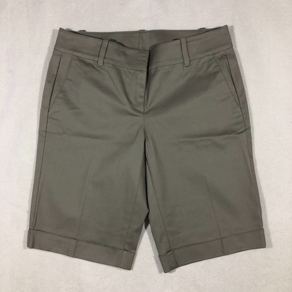Ann Taylor Shorts Womens 4 Cuffed Boardwalk Shorts Bermuda Taupe 272225 NEW $48
